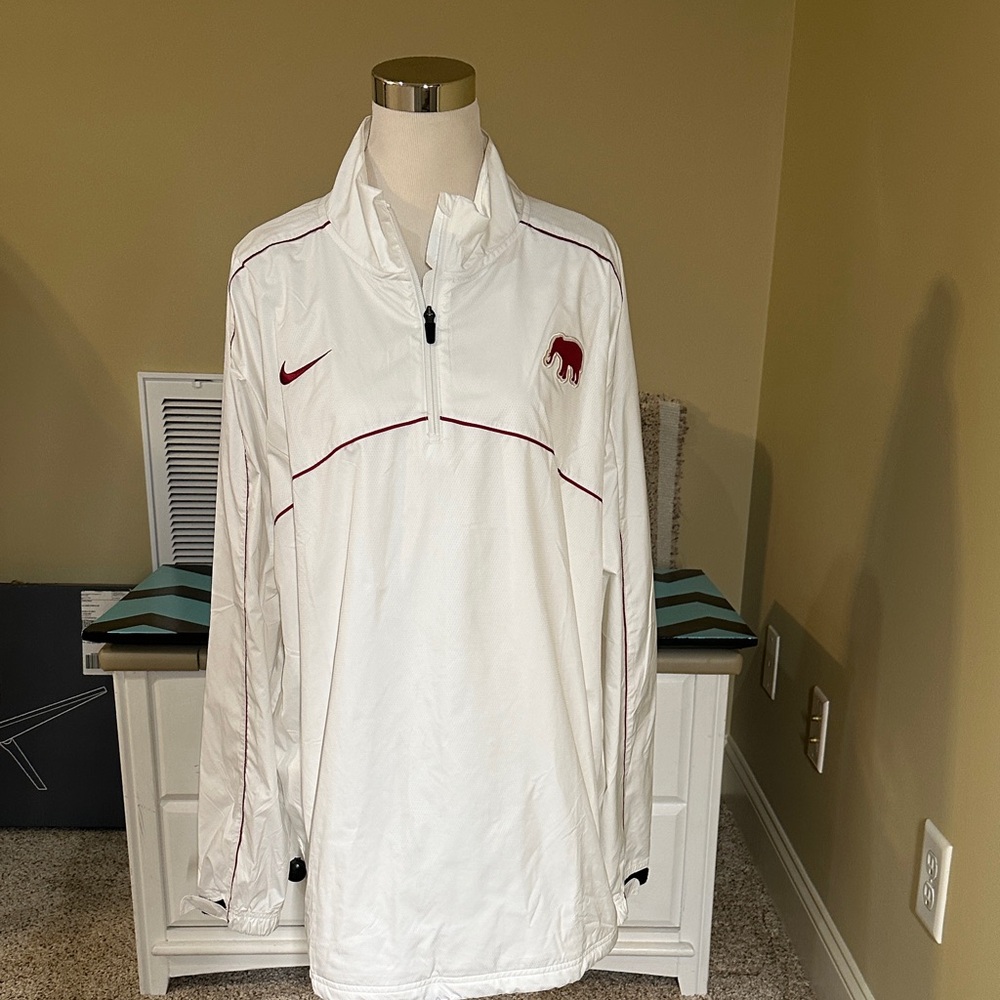 Nike White Windbreaker with Red Details